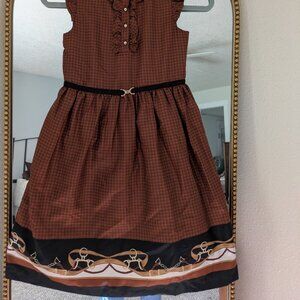 Nutmeg Ruffle Equestrian dress